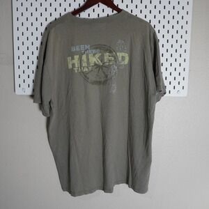 Woolrich Hiking‎ Graphic T Shirt Mens XL Olive Green Hiking Outdoors Distressed